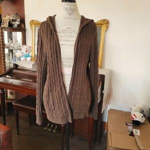 Zippered sweater with hood. St John's Bay size 1X